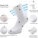 Busy Socks 4 Pack Non-binding Diabetic Crew Socks for Men Women - Large-X-Large - 4 Pairs White - Buy Online on GoSupps.com