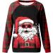 Womens Christmas Snowman Penguin Print Sweatshirt - Cute O-Neck Raglan Top Pullover for Winter Xmas - White, Size L - Buy Online on GoSupps.com