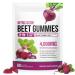 CSDLQNF Beet Root Gummies 4000mg - 8-in-1 Heart & Circulation Support Supplement - High Potency Beet Chews with Beetroot Grape Seed CoQ10 Vitamin C & B12 - Mixed Berry Flavor Vegan 90 Count