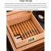Cedar Wood Humidor/Cigar Box with Clear Visible Lid/Electronic Hygrometer/Humidifier Holds Approximately 100 Cigars C - Buy Online on GoSupps.com