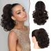 Sofeiyan Ponytail Extension 11" Claw Clip in Ponytail Hair Extensions Curly Wavy Ponytail Fluffy Synthetic Hairpiece for Women Daily Use Medium brown