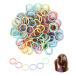 100 Pcs Colourful Baby Hair Bobbles Kids Mini Soft Elastics Hair Bands Ponytail Holders Small Seamless Hairbands Cute Candy Color Hair Ties Accessories Sets for Toddlers Babies Newborn Girls