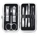 8 pieces manicure set sharp nail file portable nail clipper fashion professional stainless steel nail clip set nail cutter for fingers and toenails men women friends and parents