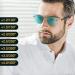 Stylish Borderless Anti-Blue Light Reading Glasses +3.0 for Men & Women - Light Green Crystal Lenses - Buy Online on GoSupps.com