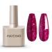MAYCHAO Pink Glitter Gel Nail Polish 15ML Butterfly Queen Gel Polish Neutral Glitter Nail Polish Gel Soak Off UV Nail Polish Nail Art Starter Manicure Salon DIY at Home 0.5 OZ Nude Jelly