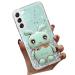 Tivenfezk nadoli for samsung galaxy s22 hare hidden stand shell caricature glitter rabbits stand soft silicone bling cell phone case transparent protective cover samsung galaxy s22 green