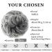 SARLA Grey Messy Bun Hair Piece & Ponytail Extension - Wavy Curly Chignon Scrunchie for Women | 2PCS GreyPlatinum Blonde Tips - Buy Online on GoSupps.com