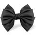 Bow Hair Clip Hair Bows for Women Big Bowknot Hairpin French Hair Clips with Ribbon Solid Color Hair Barrette Clips Soft Satin Silky Hair Bows for Women Girls(Black-1PC) - Buy Online on GoSupps.com
