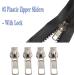 Meikeer 12-Piece Zipper Slider Repair Kit - Black, Bronze, Silver Replacement Sliders for Metal, Plastic, Nylon Jacket Zippers - Buy Online on GoSupps.com