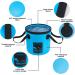 AUTODECO Collapsible Bucket 5 Gallon - Portable Wash Basin for Outdoor Activities - Blue, 20L Capacity - Buy Online on GoSupps.com