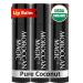 Moroccan Magic Organic Pure Coconut Lip Balm 3 Pack | Made with Natural Cold Pressed Argan and Essential Oils Lip Balm | Smooth Application | Non-Toxic Cruelty Free