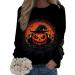 Halloween Costumes Printed Fashionable Casual Long Sleeved Zipper Round Neck Hoodies Sweater Loose Fit Womens Black Large - Buy Online on GoSupps.com