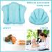 Inflatable Terry Cloth Bath Pillow Set - Neck Support & Spa Comfort in Large and Small Sizes - Blue - Buy Online on GoSupps.com