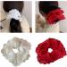 PURPLELILY Lace Scrunchies for Women Large Elastic Hair Scrunchy Eye Catching Hair Rope French Hair Bobbles Ponytail Holder Red - Buy Online on GoSupps.com