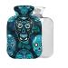 Dead Day Sugar Skull BAP Free Hot Water Bottle with Cover 2L Large Hot Water Bag for Pain Relief Cramps