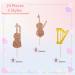 24pcs Musical Instrument Cupcake Toppers Violin Cake Decor Brown&Gold Glitter Harp Cupcake Picks for Baby Shower Music Theme Birthday Party Decoration - Buy Online on GoSupps.com