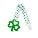 Clover Child Irish Baby Teething Toy - Shamrock Clover Teether & Pacifier Clip- Multi Textured  Soft  BPA Free Silicone