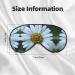SSIMOO White Daisy Print Ultra-Soft Light-Blocking Eye Mask | Optimal Comfort for Restful Sleep - Black - Buy Online on GoSupps.com
