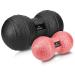 Navaris 2X Peanut Duo Ball - in 2 Sizes Duo Ball Fascia Ball Set - Trigger Point Ball - Fascia Balls - Black/Red Red-black