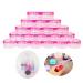 Great Foru 20 pieces container rehearsals empty 3G/3ml Transparent Pink Small plastic crucible - for cosmetic can lip balm jar nail art jaws travel with 20 pieces of mini spatulas
