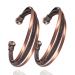 3500 Gauss magnetic treatment arthritis male and female bracelets 2 super strong magnet copper bracelets effectively promotes blood circulation and relieves arthritis pain (2PC)