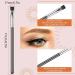 Nuogo 12-Piece Flat Eyeliner & Eyebrow Brush Set | Synthetic Bristle Applicator for Gel, Powder, Cream Makeup - Buy Online on GoSupps.com