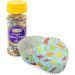 G nthart StreudeKor Bunte Dino Streusel 55g & Dino Muffin shafts 50 pieces muffin shapes made of paper & dino sprinkles for baking cupcakes & muffins ideal for children's birthdays & parties
