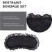 Soft Lace Eye Mask - Adjustable Comfortable Sleep Mask for Travel & Meditation | Black Party Ribbon Accessories - Buy Online on GoSupps.com