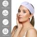 3 Pcs Spa Headband with Ponytail Hole for Women - Microfiber Hair Band for Face Washing and Makeup - Black/White/Gray - Buy Online on GoSupps.com