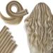 Hetto real hair tape in extensions remy injected tape in extensions real hair tape in hair extension ashblond highlights light blond #17/23 5pcs 50 cm 12.5g 20 inch 4-4 VGTP #16/22