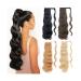 Ponytail Extension Body Wave Ponytail Extensions 24 Inch Wrap Around Ponytails Clip in Wave Heat Resistant Synthetic Ponytail Hair Piece for Women Ponytail Hairpiece for Women (Color : 2 Size : 24 24inches 2