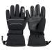 BQA Kids Ski Gloves Waterproof Winter Cold Weather Snowboard Snow Warm Gloves for Boys & Girls Black X-Small