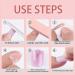 NICENEEDED Medium Almond Press-on Nails Aurora French Tips Stick on Nails Nude Fake Nails Glossy False Nail with Designs Coffin Acrylic Full Cover Glue on Nails for Women Girls Nails Art - Buy Online on GoSupps.com