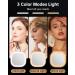 Gospire Rechargeable Travel Makeup Mirror | 1X/10X Magnification | LED Compact Mirror with 3 Light Colors | Adjustable Brightness | Small Handheld Vanity Mirror | Pink - Buy Online on GoSupps.com