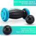 HOFASON Foot Roller Massage Ball Set for Plantar Fasciitis & Body Pain Relief - 1 Roller & 2 Spiky Balls - Foot Massager Reflexology Tool (Black Blue) - Buy Online on GoSupps.com
