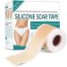 Silicone Scar Sheets Silicone Scar Tape(1.6 x 60 Roll-1.5M) Reusable Scar Removal Strips Professional Scar Away Sheets for Surgical Scars Keloid C-Section Burn Acne et