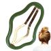 Snap Barrettes Cloud-Shape Minimalist Hairpin | Metal Cloud-Shape Hollow 2.8 Inches for Favor Photo Prop Hair Accessories for Women Girls Green