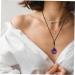 Clispeed 2St Amethyst Necklace with Safety Buckle | Crystal Coin Jewelry for Men & Women - International Shipping - Buy Online on GoSupps.com