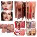 Palette De Maquillage En Forme De Livre Longue Tenue Multicolore | Palette De Maquillage Visage Blush Contour Pour Mariage Anniversaire Joues Filles D butant Quotidien Voyage F te