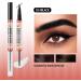 Mimoqk Microblading Eyebrow PenMicroblading Eyebrow Pencil Waterproof Double Ended Waterproof Eyebrow Pencil with Tinted Gel 4 Fork Tips Natural Brows eyebrow pen to 3BLACK eyebrows - Buy Online on GoSupps.com
