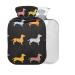 Hot Water Bottle for Dogs Dachshund with Cover 1L Small Hot Water Bag for Pain Relief Hot and Cold Compress BPA Free