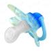 Geo Silicone Butterfly Pacifier for Newborns - Blue & Pink 0-6 Months with Bite Ring Handle | International Shipping - Buy Online on GoSupps.com