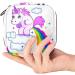 Stylish Menstruation Pad Bag with Zipper | Women's Napkin & Tampon Collection Bag - Smiling Unicorn Design - Buy Online on GoSupps.com