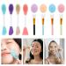Silicone Facial Mask Applicator & Skin Care Tools Set - 4 Pcs Face Scrubber Mask Brush & Lip Exfoliator for Flawless Skin - Buy Online on GoSupps.com