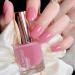 Pink Nail Polish Highly Pigmented Nail Varnish Long Lasting & Chip Resistant Nail Polish Natural Pink Nail Gel for Girls Quick Dry Nail Polish for Art Manicure DIY at Home