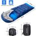 BISINNA 4 Season Backpacking Sleeping Bag with Pillow - Waterproof Lightweight Warm Washable for Adults Kids - Ideal for Camping Hiking Mountaineering - Blue (Right Zipper) - Buy Online on GoSupps.com