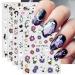 JMEOWIO 9 Sheets Halloween Nail Art Stickers Decals Self-Adhesive Cute Flower Ghost Nail Supplies Nail Art Design Decoration Accessories