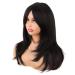 MapofBeauty 20 Inch Long Layered Straight Synthetic Shoulder Length Wig with Bangs - Black - Buy Online on GoSupps.com