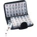 Tablet Box for 14 Days - 4 Compartments | Arthritis-Friendly BPA-Free PU Leather Medication Organizer | Easy Open Pill Dose - International Shipping Available - Buy Online on GoSupps.com