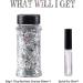 Holographic Chunky Body Glitter Set - Silver - 50g/1.75oz with Primer Glue for Makeup, Face, Hair, Nail, Halloween, Art & Craft - Various Sizes & Shapes - Buy Online on GoSupps.com